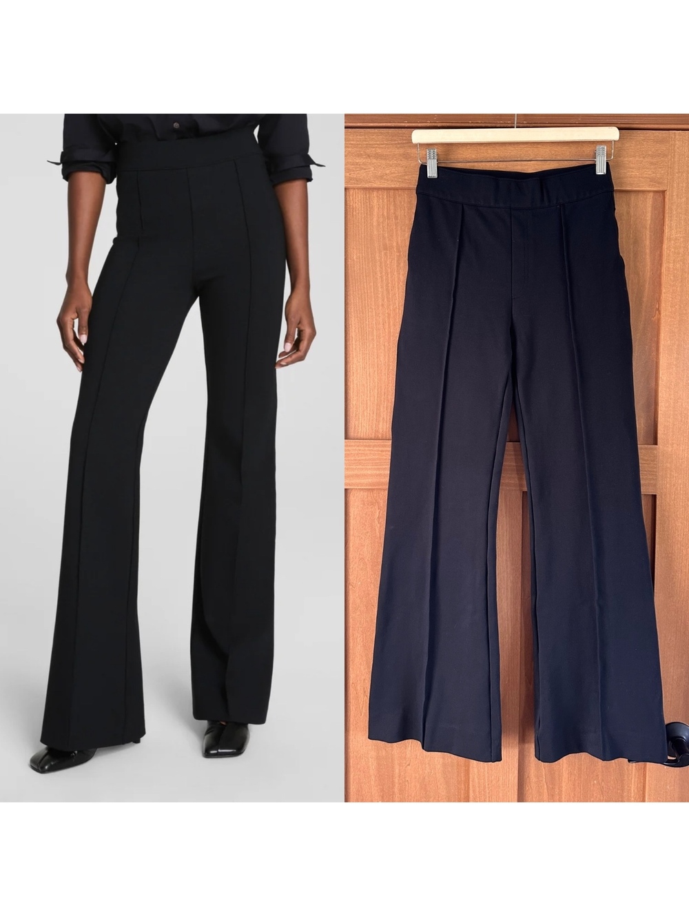 SPANX Perfect Fit Ponte Flare Pull On Pants in Black Women’s Small 20252R